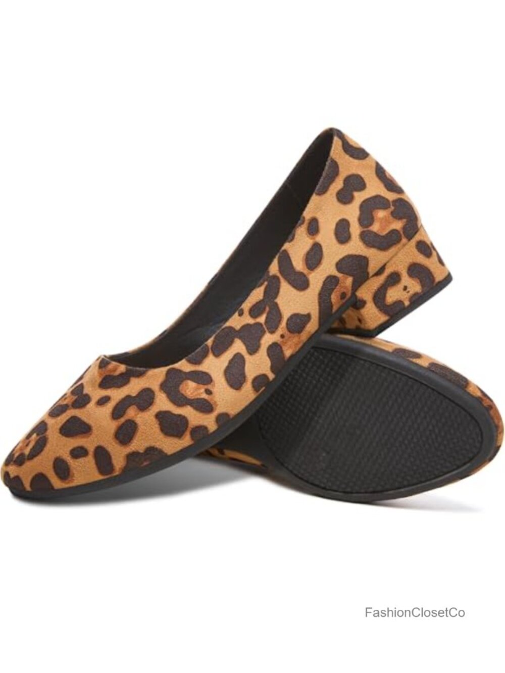 Women's Low Chunky Heels PU Leather Round Toe Pumps Slip-On Dress Shoes